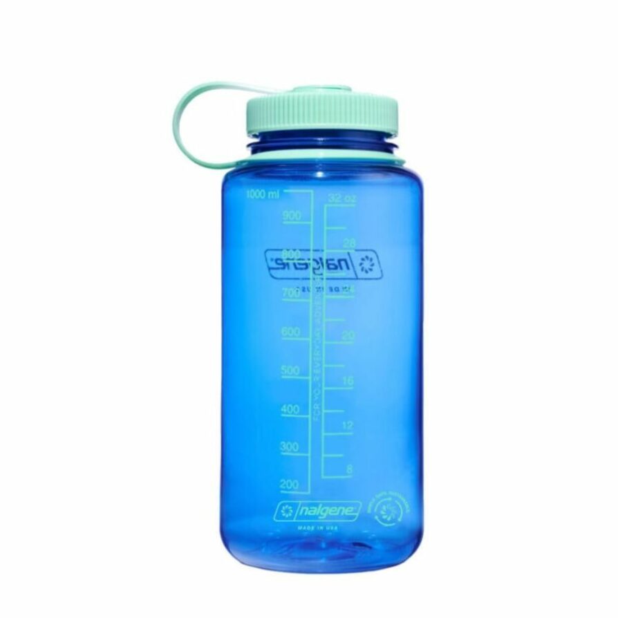 BOTELLA REUTILIZABLE NALGENE 1L BOCA ANCHA AZUL CLARO - Imagen 2